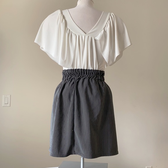 pleated striped mini skirt - Picture 2 of 7